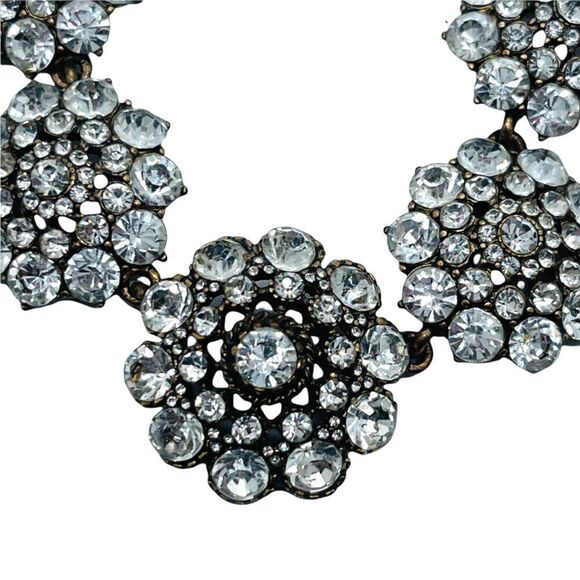 Vintage Crystal Statement Necklace; 18”; possibly J. Crew - Picture 8 of 9